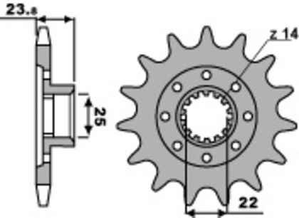 EK CHAIN PBR 525 SRX2 - 16/39 - 114 Forstærket stålkrone Kædesæt