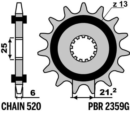 EK CHAIN PBR 520 SRX2 - 15/48 - 114 Standard stålkrone Kædesæt