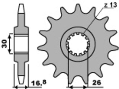 EK CHAIN PBR 525 SRX2 - 15/42 - 118 Standard stålkrone Kædesæt Ref : EKC05456A / 3071421 