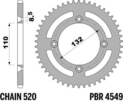 EK CHAIN PBR 520 SRX2 - 12/48 - 118 Standard stålkrone Kædesæt