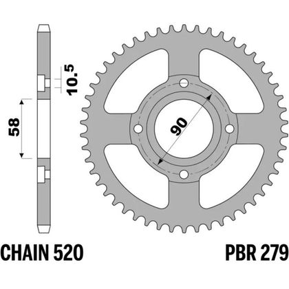 EK CHAIN PBR 520 SRX2 - 13/40 - 106 Standard stålkrone Kædesæt
