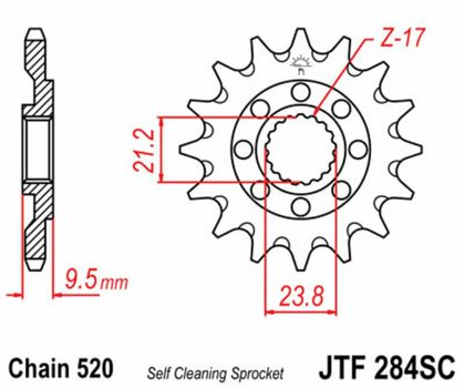 EK CHAIN JT 520 SRX2 - 14/38 - 94 Standard stålkrone Kædesæt