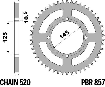 EK CHAIN PBR 520 SRX2 - 13/40 - 98 Standard stålkrone Kædesæt