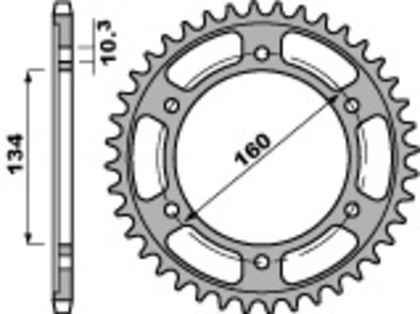 EK CHAIN PBR 525 MVXZ2 - 16/43 - 120 Standard stålkrone Kædesæt Ref : EKC05500A / 3071583 