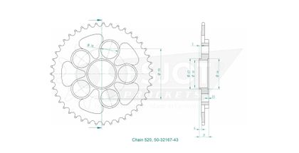 Couronne Esjot 43 dents