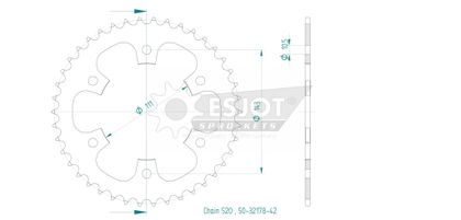 Couronne Esjot 42 dents