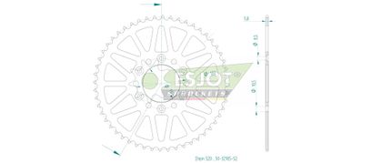 Couronne Esjot 52 dents Universel