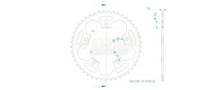 Couronne Esjot 45 dents