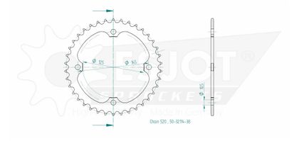 Couronne Esjot 38 dents