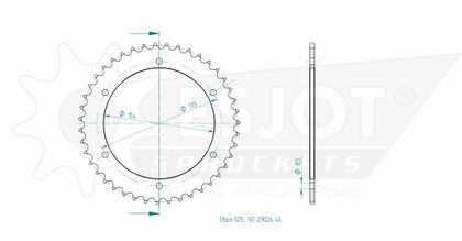 Couronne Esjot 43 dents