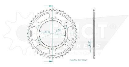 Esjot 47 tanden Tandwiel