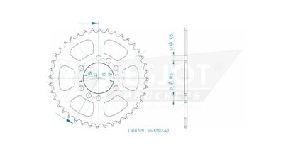Esjot 40 tanden Tandwiel