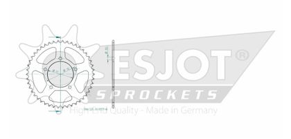 Esjot 46 tanden Tandwiel