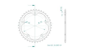 Esjot 39 tanden Tandwiel