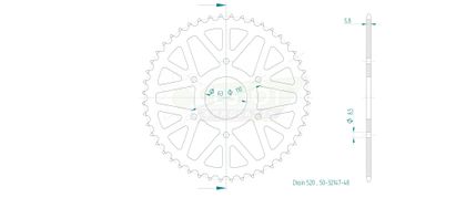Esjot 48 tanden Tandwiel