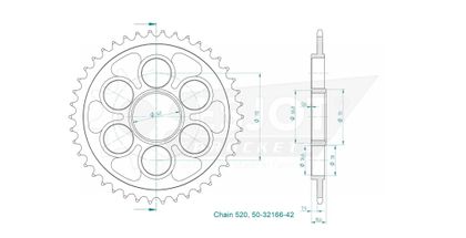Esjot 42 tanden Tandwiel