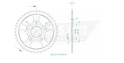 Esjot 43 tanden Tandwiel