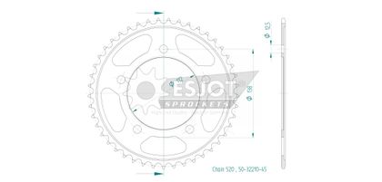 Esjot 45 tanden Tandwiel