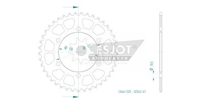 Esjot 41 tanden Tandwiel