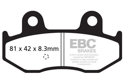 EBC Kohlenstoff Bremsbeläge Ref : FA00687A / 17200445 
