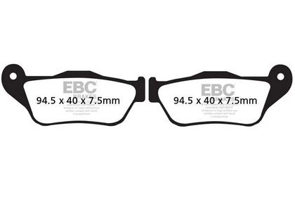 Plaquettes de freins EBC Carbone Ref : FA01210A / 17200452 