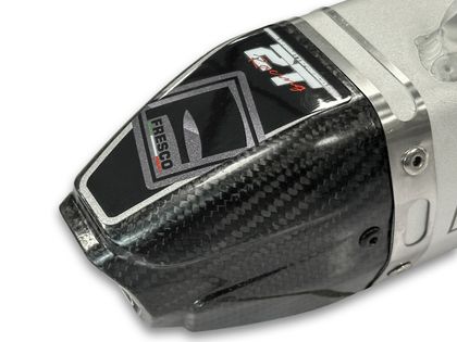 Fresco White aluminium carby carbon cap Silencer