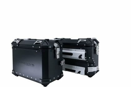 GPR Tech Black aluminium - the pair 38/32 L - Support included Side case