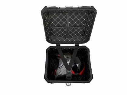 GPR Tech ALPI-TECH Alu - Complete with support - 35 litres - black Top case
