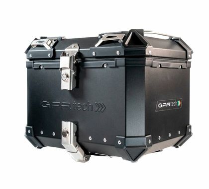 GPR Tech ALPI-TECH Alu - Complete with support - 45 litres - black Top case