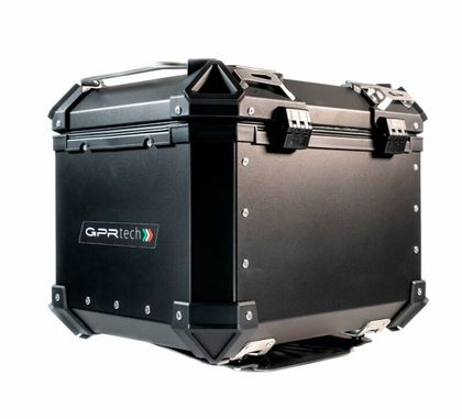 GPR Tech ALPI-TECH Alu - Complete with support - 35 litres - black Top case