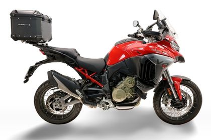 GPR Tech ALPI-TECH Alu - Complete with support - 35 litres - black Top case Ref : GTE00355A / DU.2.BA.35.ALP.B 