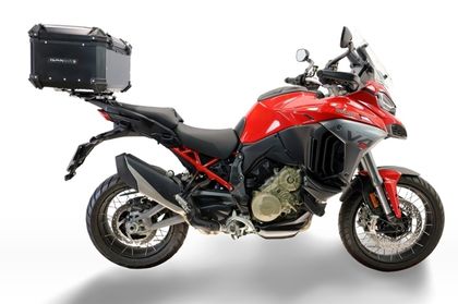 GPR Tech ALPI-TECH Alu - Complete with support - 45 litres - black Top case Ref : GTE00372A / DUV4.1.BA.45.ALP.B 