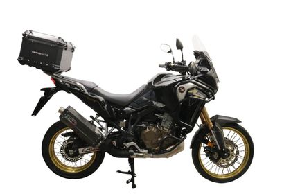 GPR Tech ALPI-TECH Alu - Complete with support - 35 litres - black Top case