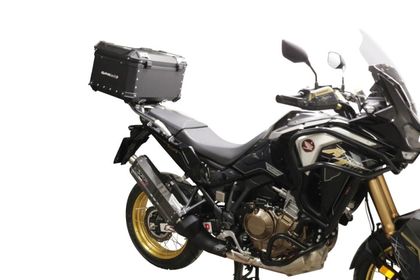 GPR Tech ALPI-TECH Alu - Complete with support - 35 litres - black Top case