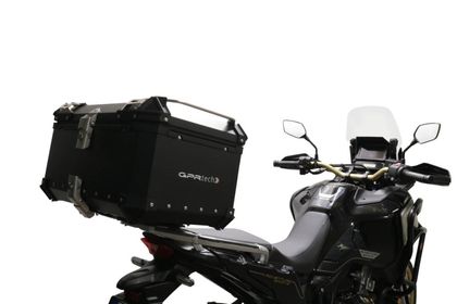 GPR Tech ALPI-TECH Alu - Complete with support - 35 litres - black Top case Ref : GTE00389A / H.1.4.BA.35.ALP.B 