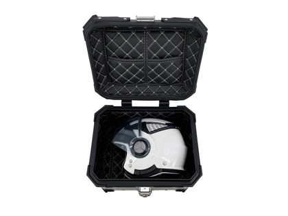 GPR Tech ALPI-TECH Alu - Complete with support - 26 litres - black Top case Ref : GTE00441A / H.17.1.BA.26.ALP.B 