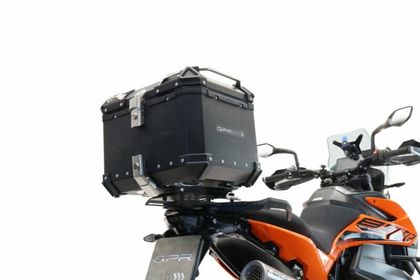 GPR Tech ALPI-TECH Alu - Complete with support - 35 litres - black Top case Ref : GTE00534A / HU.1.BA.35.ALP.B 