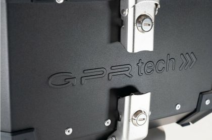 GPR Tech ALPI-TECH Alu - Complete with support - 45 litres - black Top case