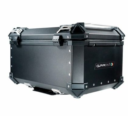 GPR Tech ALPI-TECH Alu - Complete with support - 55 litres - black Top case
