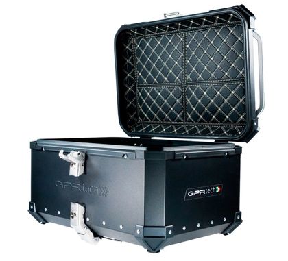 GPR Tech ALPI-TECH Alu - Complete with support - 55 litres - black Top case
