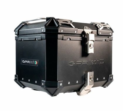 GPR Tech ALPI-TECH Alu - Complete with support - 45 litres - black Top case