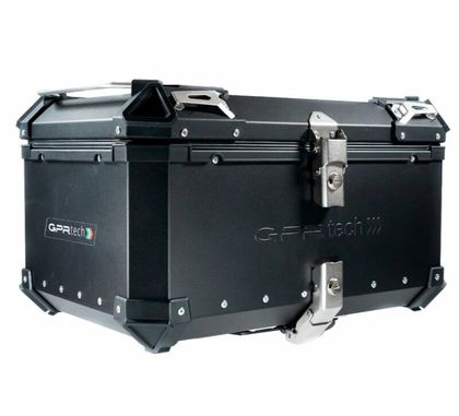 GPR Tech ALPI-TECH Alu - Complete with support - 55 litres - black Top case