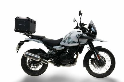 GPR Tech ALPI-TECH Alu - Complete with support - 35 litres - black Top case Ref : GTE01099A / ROY.2.BA.35.ALP.B ROYAL ENFIELD 450 HIMALAYAN 450 - 2024 - 2025
