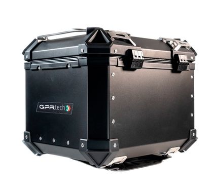 GPR Tech ALPI-TECH Alu - Complete with support - 45 litres - black Top case