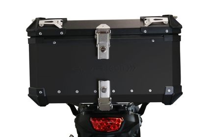 GPR Tech ALPI-TECH Alu - Complete with support - 55 litres - black Top case