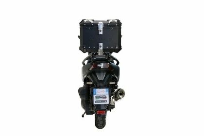 GPR Tech ALPI-TECH Alu - Complete with support - 35 litres - black Top case Ref : GTE01159A / SY.1.BA.35.ALP.B 