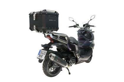 GPR Tech ALPI-TECH Alu - Complete with support - 45 litres - black Top case