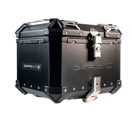 GPR Tech ALPI-TECH Alu - Complete with support - 35 litres - black Top case