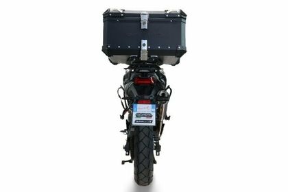 GPR Tech ALPI-TECH Alu - Complete with support - 55 litres - black Top case
