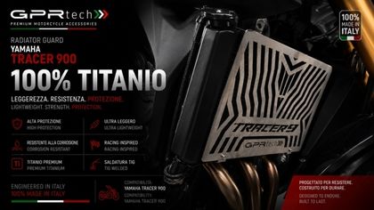 Proteção de radiador GPR Tech Titânio Ref.: GTE01386A / YA.5.1.PRD YAMAHA 890 TRACER 9 - 2025 - 2026